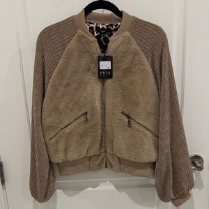 Fate Women's Cozy Tan Teddy Jacket